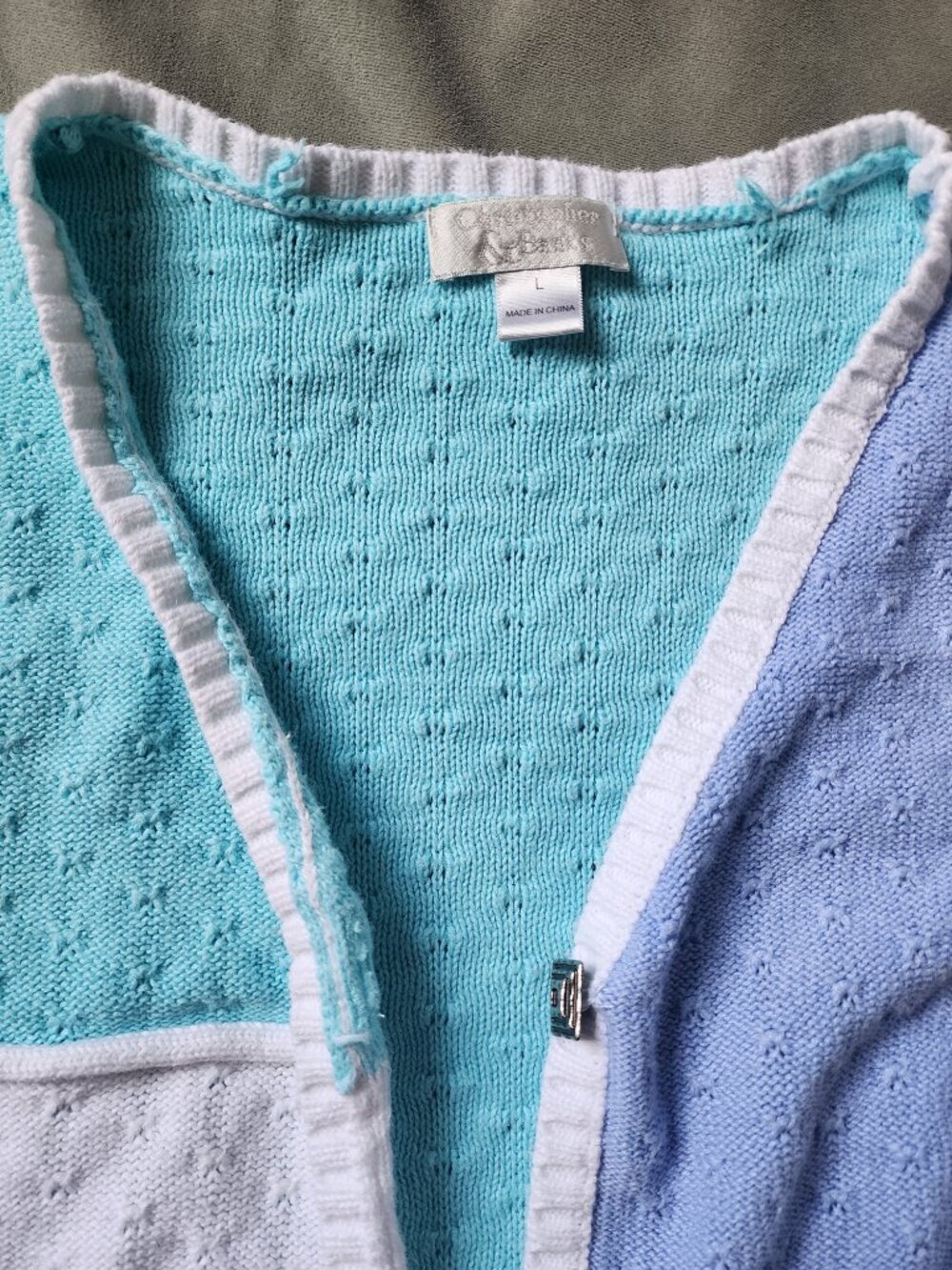 Christopher & Banks Colorful Button-Up Cardigan Sweater | Size L - Picture 3 of 5